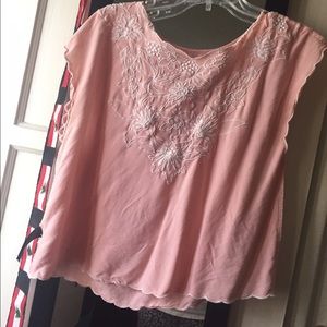 Pink shirt with flower design
