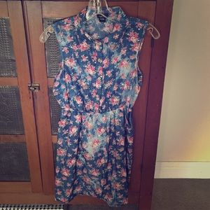 A floral patterned dress.