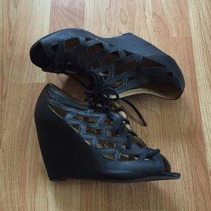 MIA "Tudor Gillie" Lace Up Sandals/Wedge