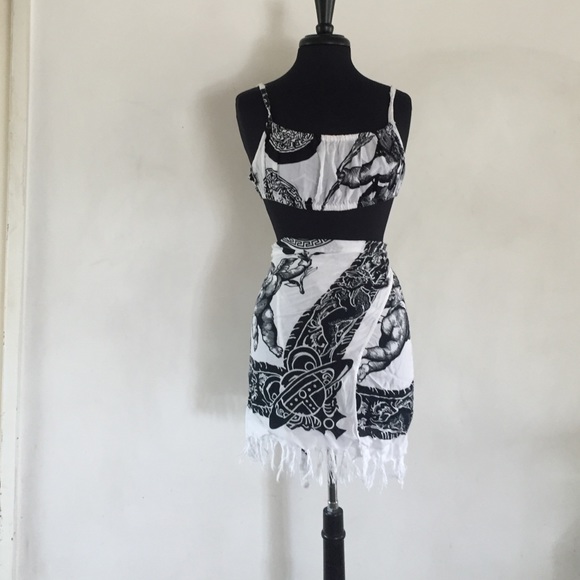 Skirt and bandeau top