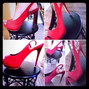 Sam Edelman platform sexy red 5inch heels