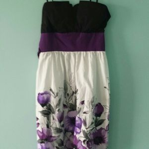 Purple floral mini ress