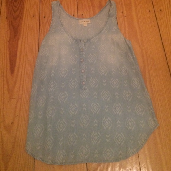Chambray Pattern Tank Top - Picture 1 of 2