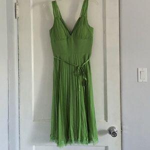 PRICE DROP -BCBG lime green sleeveless dress