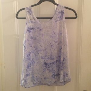 Watercolor Draped Back Top