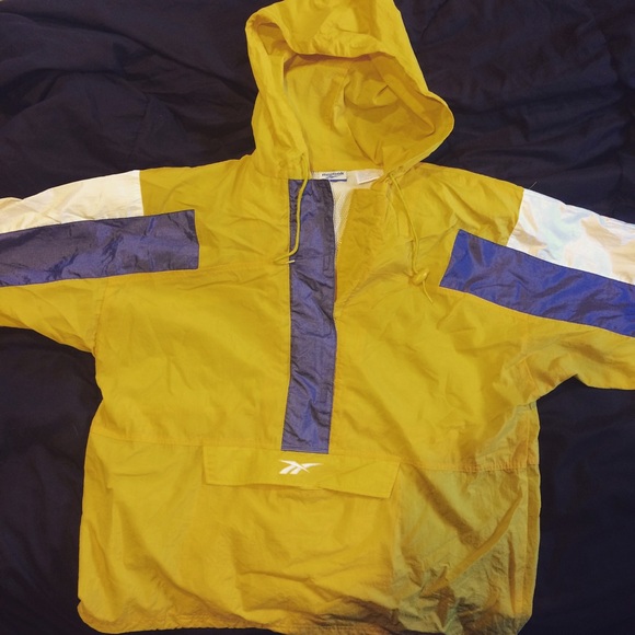 yellow reebok windbreaker