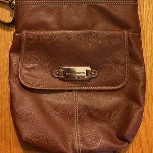 Brown leather crossbody