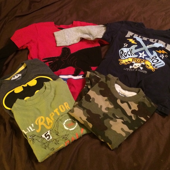 5 long sleeve boys shirts