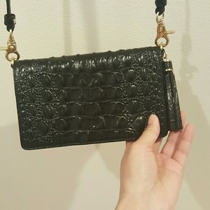 Brahmin black crossbody purse