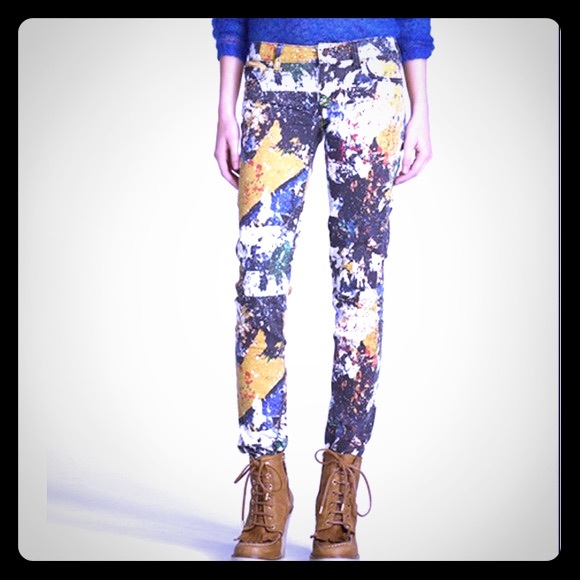 TORY BURCH NWT splatter LEGGINGS!