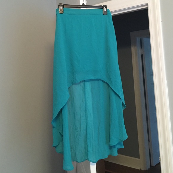 Teal High-Low skirt