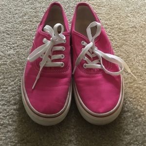 Pink canvas shoes