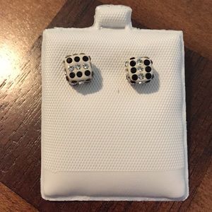New - dice earrings with crystals