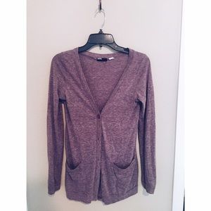 Purple cardigan