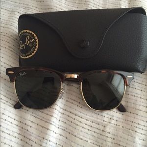 Ray- Ban clubmaster tortoise shell sunglasses