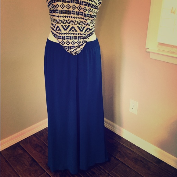 Royal blue maxi skirt