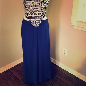 Royal blue maxi skirt