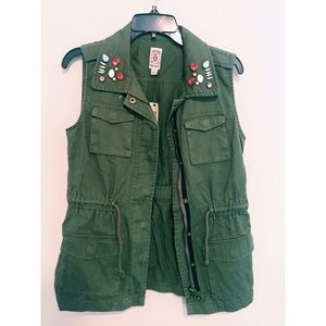 Beaded Military Inspired Vest