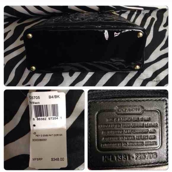 Coach Peyton Op Art Embossed In Black - Picture 3 of 4