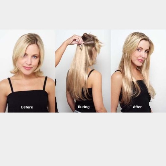 100% human virgin blonde Platinum hair extensions