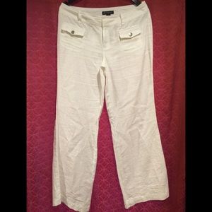 White linen pants
