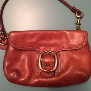 Coach leather wristlet