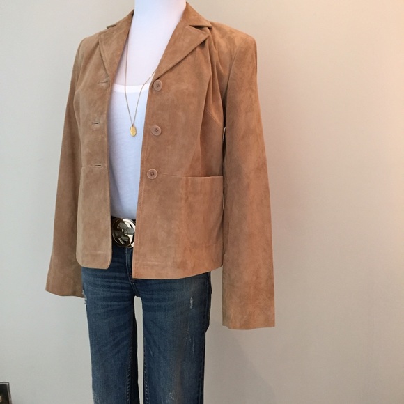 LOFT Camel Suede Blazer