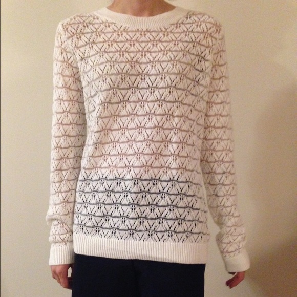 Anne Klein White Knit Sweater
