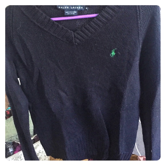 Ralph Lauren navy blue v-neck sweater