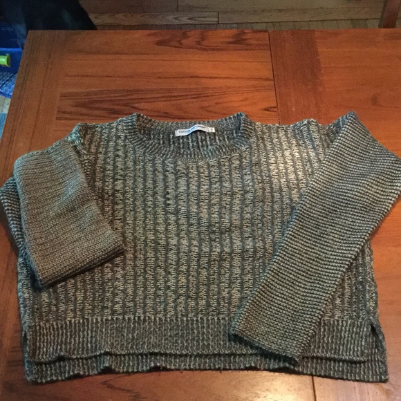 Gray midi acrylic sweater