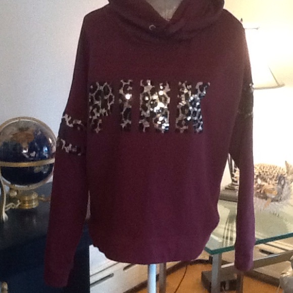 SOLD BNWT VS PINK COWL bling SWEATSHIRT - Picture 2 of 4