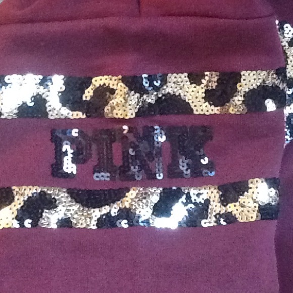 SOLD BNWT VS PINK COWL bling SWEATSHIRT - Picture 3 of 4
