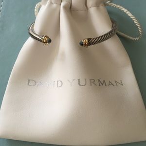 Cable Small Bracelet with Topaz and Gold 4mm