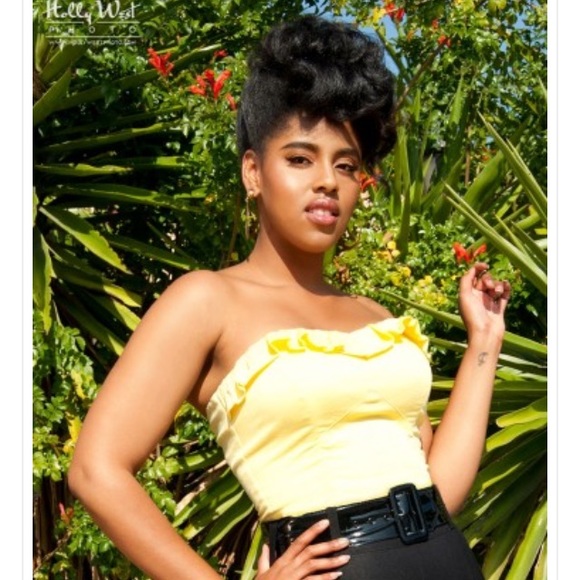 PUG Bustier Top in Pastel Yellow