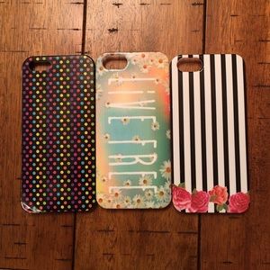 3 iPhone 5/5s plastic hard cases.