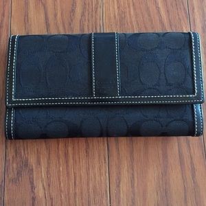 Coach Black C Classic Trifold Wallet