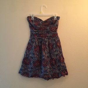 Strapless paisley dress from urban outfitters