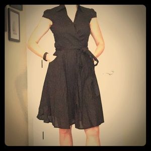 Inc brand black wrap dress