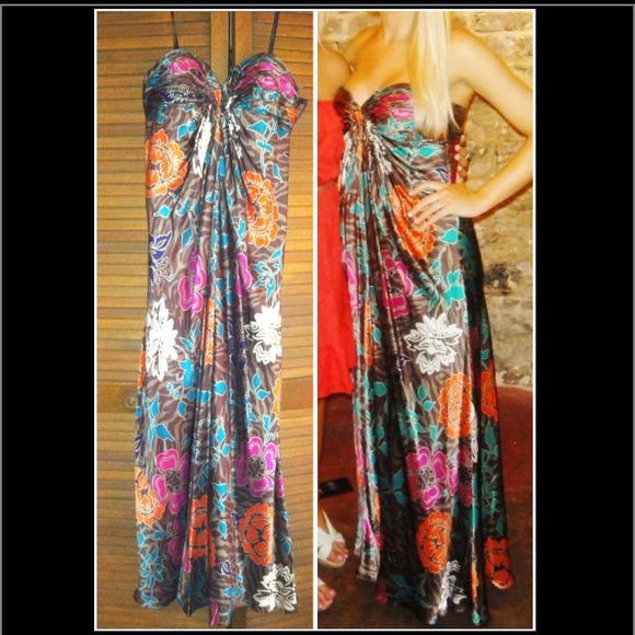 Laundry by Shelli Segal Silk Floral Gown