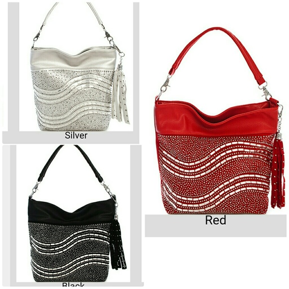 New! Rhinestone princess satchel bag with tassel