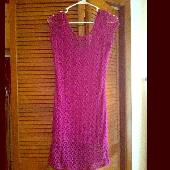 Free People Magenta Knit Dress