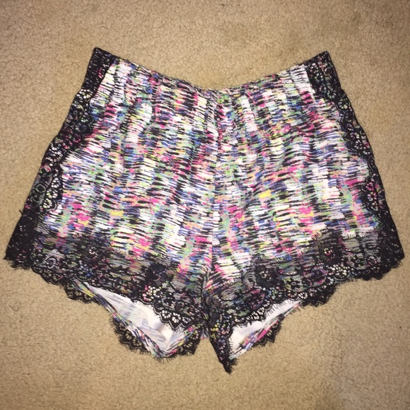 Whitney Eve Pants - Whitney Eve size small multi colored silk shorts