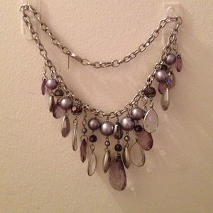 Silver statement necklace
