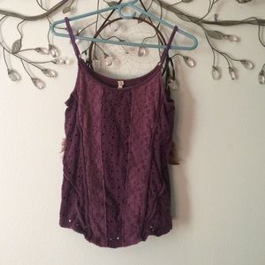 Dark Purple Free People Tank Top