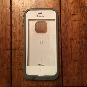 Lifeproof case for 5/5s. White and grey.