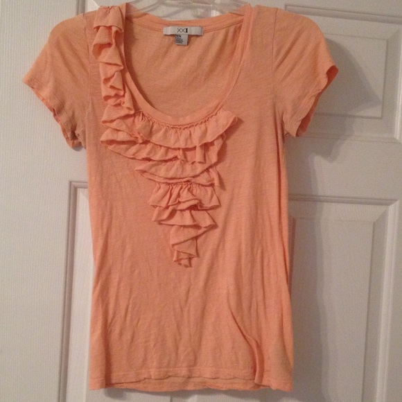 Medium peach shirt with frills