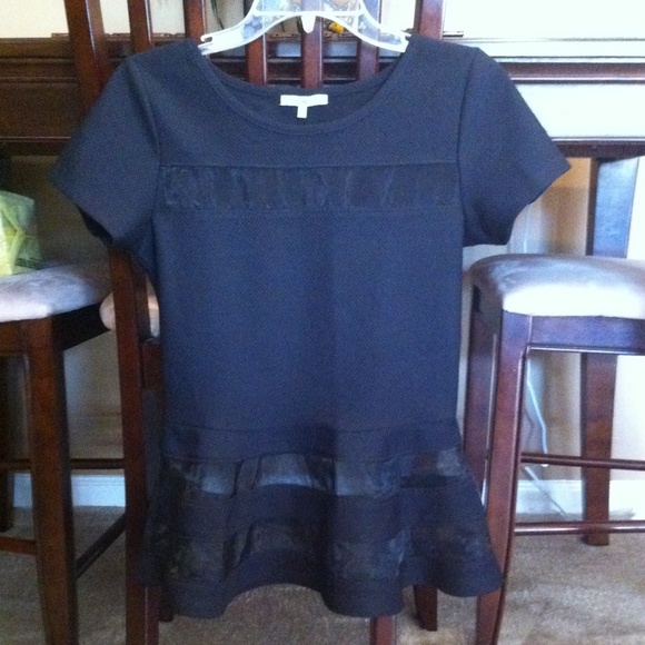 Black Peplum Top