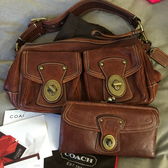 coach vintage leather bags
