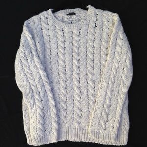 H&M long sleeve cable crew neck sweater