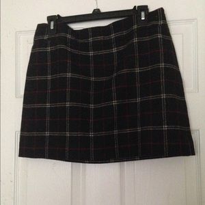 Plaid j crew skirt
